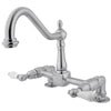 Kingston Brass Chrome 2 Handle Deck Mount Kitchen Faucet KS1141PL