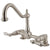 Kingston Brass Satin Nickel 2 Handle Deck Mount Kitchen Faucet KS1148AL