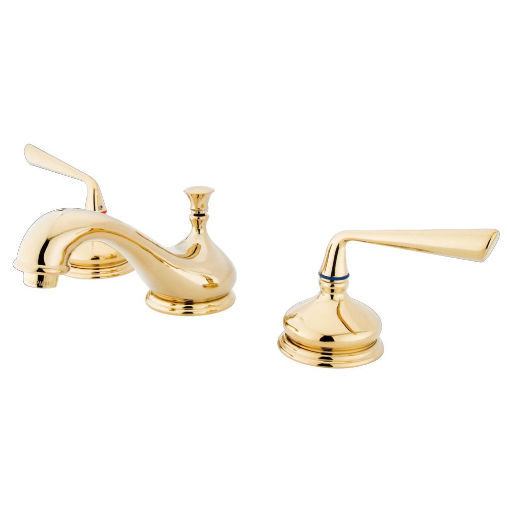 Kingston Silver Sage Polished Brass Widespread Lavatory Bathroom Faucet KS1162ZL