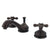 Kingston Oil Rubbed Bronze 2 Handle Widespread Bathroom Faucet w Pop-up KS1165AX
