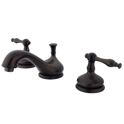 Kingston Oil Rubbed Bronze 2 Handle Widespread Bathroom Faucet w Pop-up KS1165NL