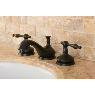 Kingston Oil Rubbed Bronze 2 Handle Widespread Bathroom Faucet w Pop-up KS1165NL