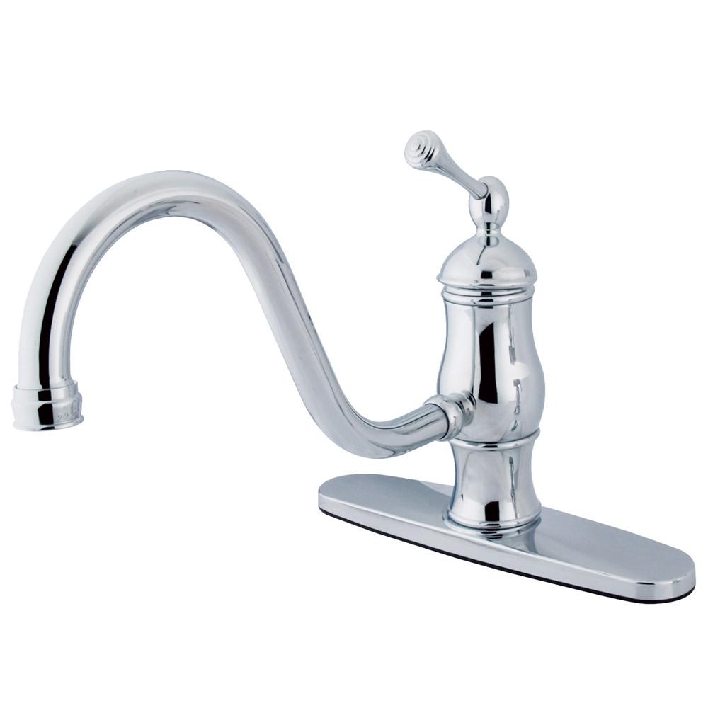 Kingston Chrome Single Handle 8" Centerset Kitchen Faucet KS1571BLLS