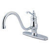 Kingston Chrome Single Handle 8" Centerset Kitchen Faucet KS1571TLLS