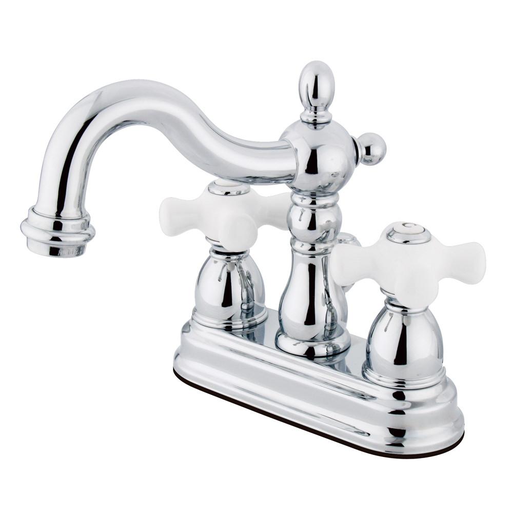 Kingston Brass Chrome 2 Handle 4" Centerset Bathroom Faucet w Pop-up KS1601PX