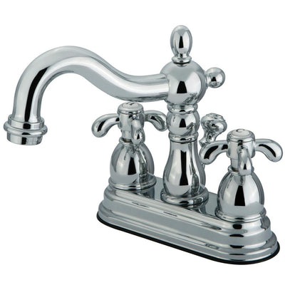 Kingston Brass Chrome French Country 4" Center Set Bathroom Faucet KS1601TX