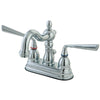 Kingston Silver Sage Chrome 4" Centerset Bathroom Faucet With Drain KS1601ZL
