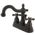 Kingston Oil Rubbed Bronze 2 Handle 4" Centerset Bathroom Faucet KS1605AX