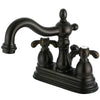 Kingston Oil Rubbed Bronze French Country 4" Center Set Bathroom Faucet KS1605TX