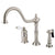 Kingston Satin Nickel Single Handle Widespread Kitchen Faucet w Spray KS1818PLBS