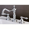Kingston Chrome 2 Handle 8" to 14" Widespread Bathroom Faucet w Pop-up KS1971AL