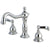 Kingston Chrome 2 Handle 8" to 14" Widespread Bathroom Faucet w Pop-up KS1971FL