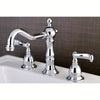 Kingston Chrome 2 Handle 8" to 14" Widespread Bathroom Faucet w Pop-up KS1971FL