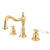Kingston Polished Brass 2 Handle Widespread Bathroom Faucet w Pop-up KS1972PL