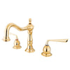 Kingston Silver Sage Polished Brass Widespread Lavatory Bathroom Faucet KS1972ZL