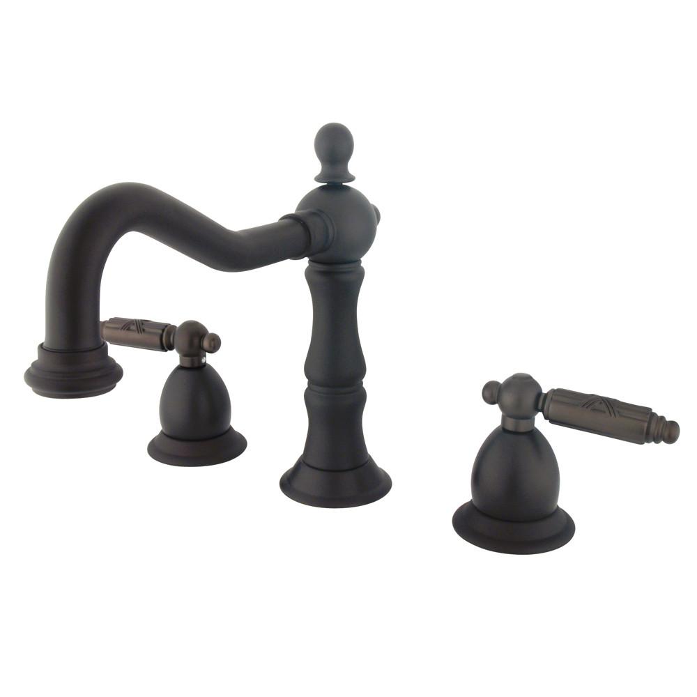 Kingston Oil Rubbed Bronze 2 Handle Widespread Bathroom Faucet w Pop-up KS1975GL