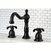Kingston Oil Rubbed Bronze French Country Widespread Bathroom Faucet KS1975TX