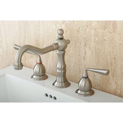 Kingston Silver Sage Satin Nickel Widespread Lavatory Bathroom Faucet KS1978ZL