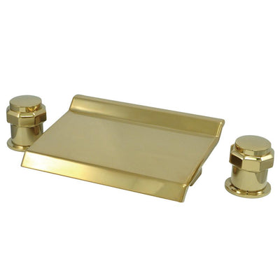 Kingston Brass Polished Brass Waterfall Roman Tub Filler Faucet KS2242AR