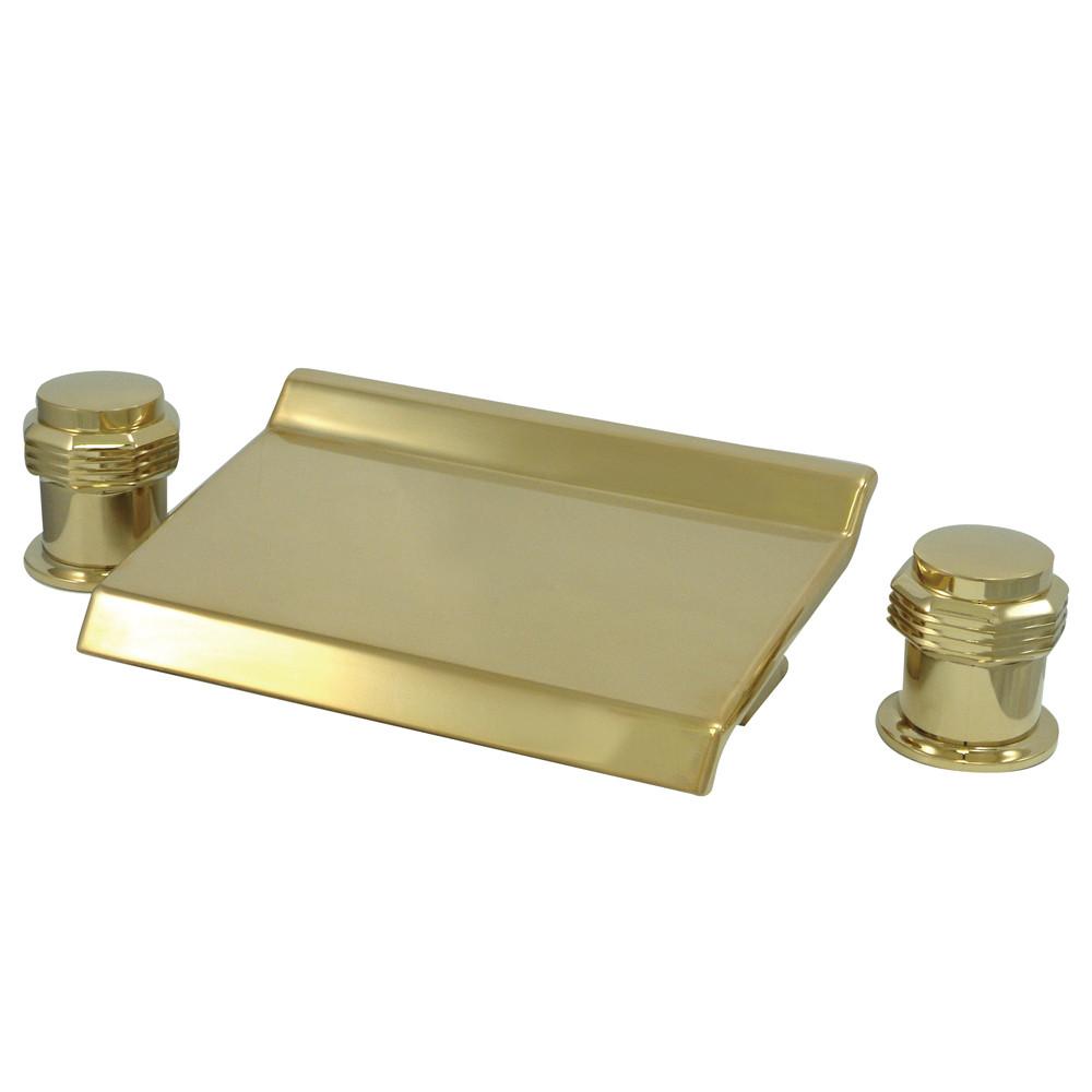 Kingston Brass Polished Brass Waterfall Roman Tub Filler Faucet KS2242MR
