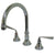 Kingston Brass Silver Sage Chrome Bathroom Roman Tub Filler Faucet KS2341ZL
