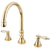 Kingston Brass Polished Brass Two Handle Roman Tub Filler Faucet KS2342AL
