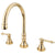 Kingston Polished Brass Tuscany Two Handle Roman Tub Filler Faucet KS2342TL