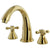 Kingston Brass Polished Brass Naples Two Handle Roman Tub Filler Faucet KS2362AX