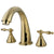 Kingston Brass Polished Brass Naples Two Handle Roman Tub Filler Faucet KS2362NL