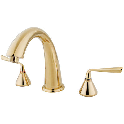 Kingston Silver Sage Polished Brass Bathroom Roman Tub Filler Faucet KS2362ZL