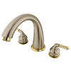 Satin Nickel / Polished Brass Roman 2 Hdl Roman Tub Filler Faucet KS2369