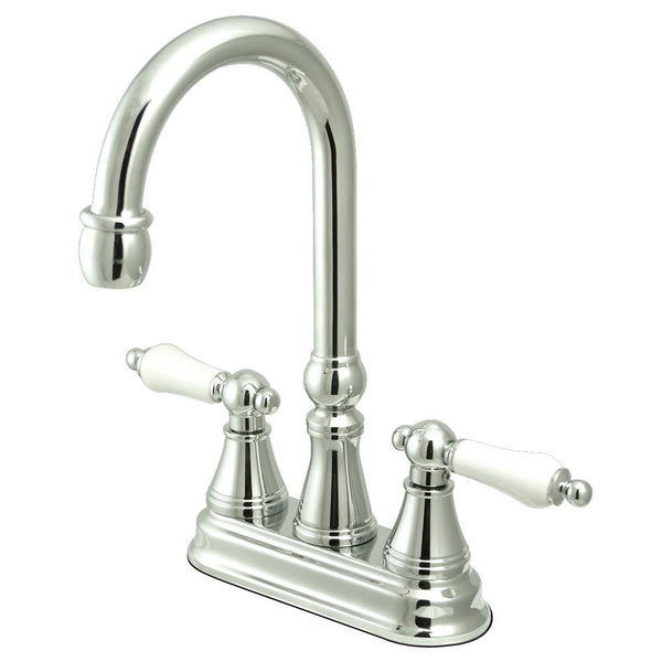 Kingston Brass Chrome Two Handle 4 Centerset Bar Prep Sink Faucet