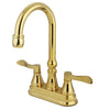 Kingston Brass Polished Brass NuFrench 4" bar / prep sink faucet KS2492DFL