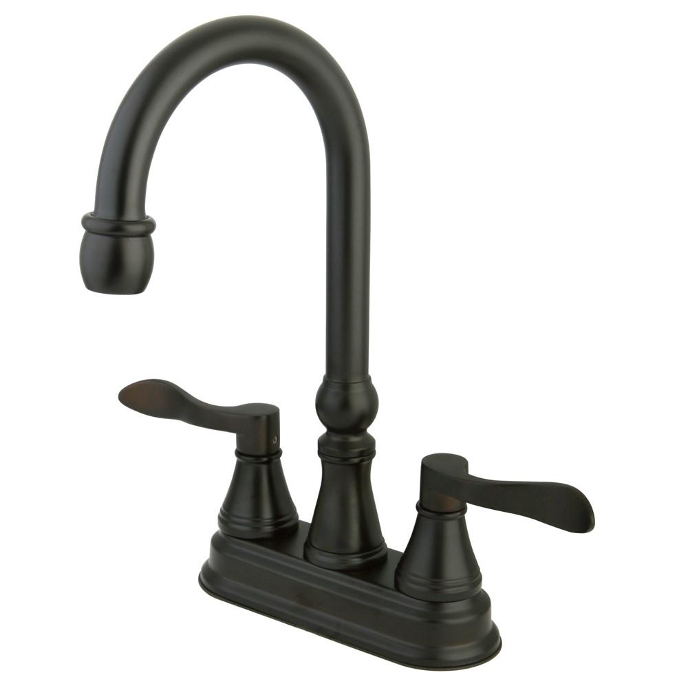 Kingston Brass Oil Rubbed Bronze NuFrench 4" bar / prep sink faucet KS2495DFL