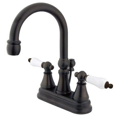Kingston Oil Rubbed Bronze 2 Handle 4" Centerset Bathroom Faucet KS2615PL