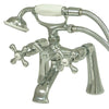 Kingston Brass Chrome Deck Mount Clawfoot Tub Faucet w Hand Shower KS268C