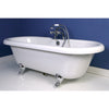 Kingston Polished Brass Deck Mount Clawfoot Tub Faucet w Hand Shower KS268PB