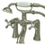 Kingston Brass Satin Nickel Deck Mount Clawfoot Tub Faucet w Hand Shower KS268SN