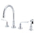 Kingston Silver Sage Chrome Widespread Kitchen Faucet With Side Spray KS2791ZLBS