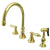 Kingston Polished Brass 8" Deck Mount Kitchen Faucet w Brass Sprayer KS2792ALBS
