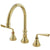 Kingston Polished Brass Widespread Kitchen Faucet Without Sprayer KS2792ZLLS