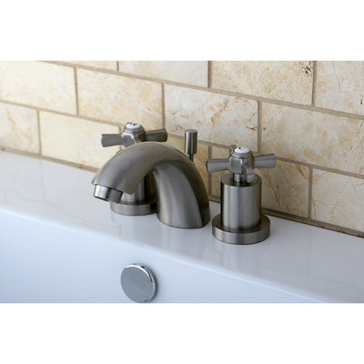 Kingston Brass KS2958ZX Mini Widespread Bathroom Faucet Satin Nickel