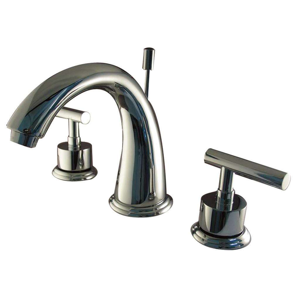 Kingston Chrome Manhattan widespread Bathroom faucet with drain KS2961CML
