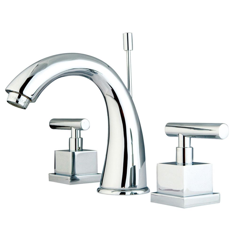 Kingston Brass Claremont Chrome Widespread Bathroom Faucet w/ drain KS2961CQL