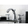 Kingston Brass Chrome 2 Handle Widespread Bathroom Faucet w Pop-up KS2961ML