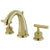 Kingston Polished Brass Manhattan widespread Bathroom faucet w drain KS2962CML