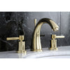 Polished Brass Two Handle Widespread Bathroom Faucet w/ Brass Pop-Up KS2962DL