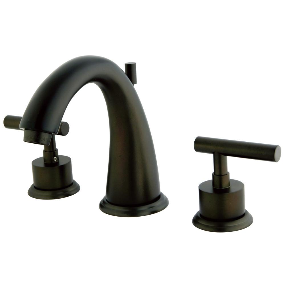 Kingston Oil Rubbed Bronze Manhattan 8" widespread Bathroom faucet KS2965CML