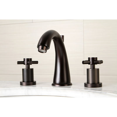 Oil Rubbed Bronze Two Handle Widespread Bathroom Faucet w/ Brass Pop-Up KS2965DX