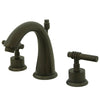 Kingston Oil Rubbed Bronze 2 Handle Widespread Bathroom Faucet w Pop-up KS2965ML